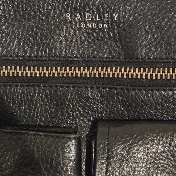 Radley London Wilton Way Black Pebble Leather Crossbody Bag Scottie Dog - Picture 5 of 15